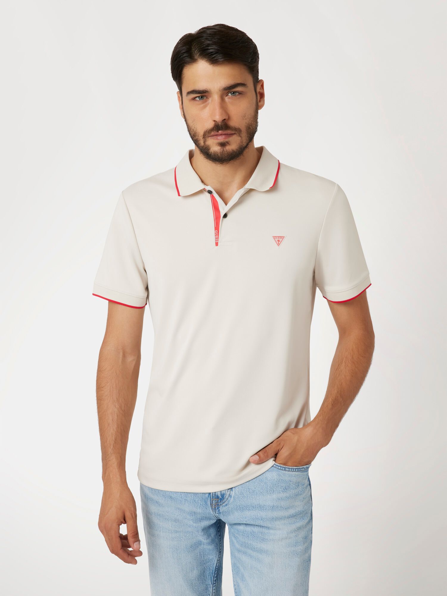Shop GUESS Online Stretch polo shirt