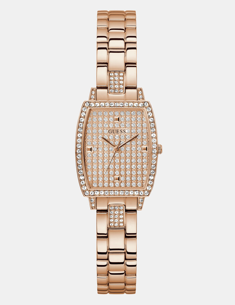 Analogue watch with crystal appliqué