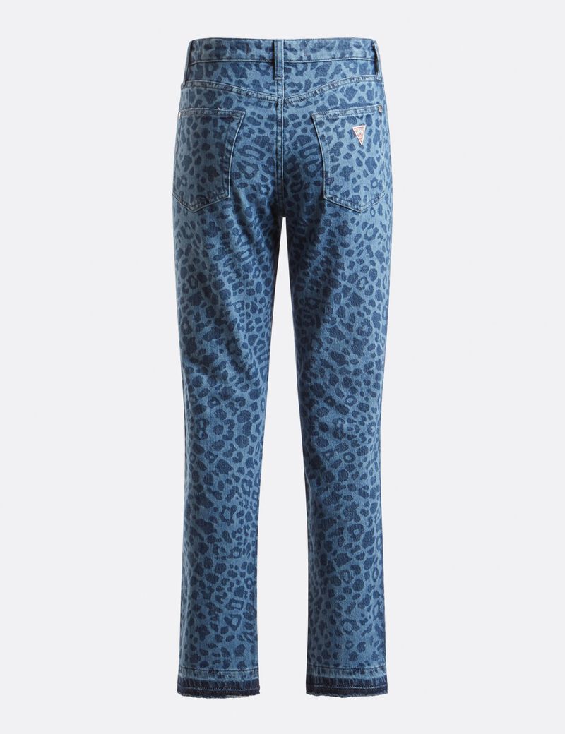 Animalier Print Denim Pant