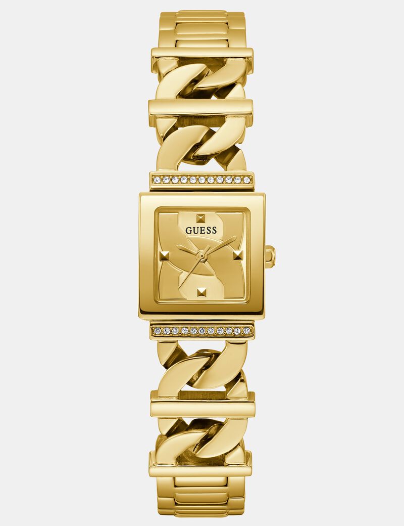 Analogue watch with chain detail