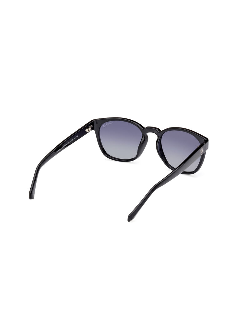 guess shiny black   smoke polarized