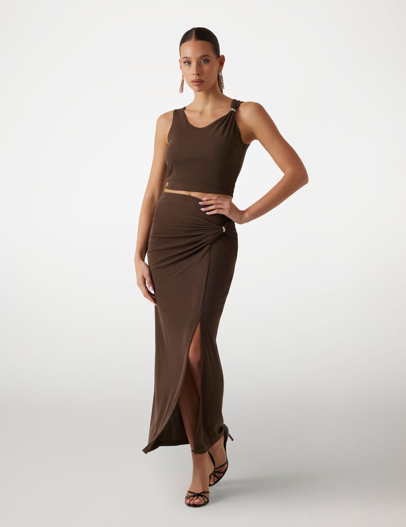 Cropped sleeveless top