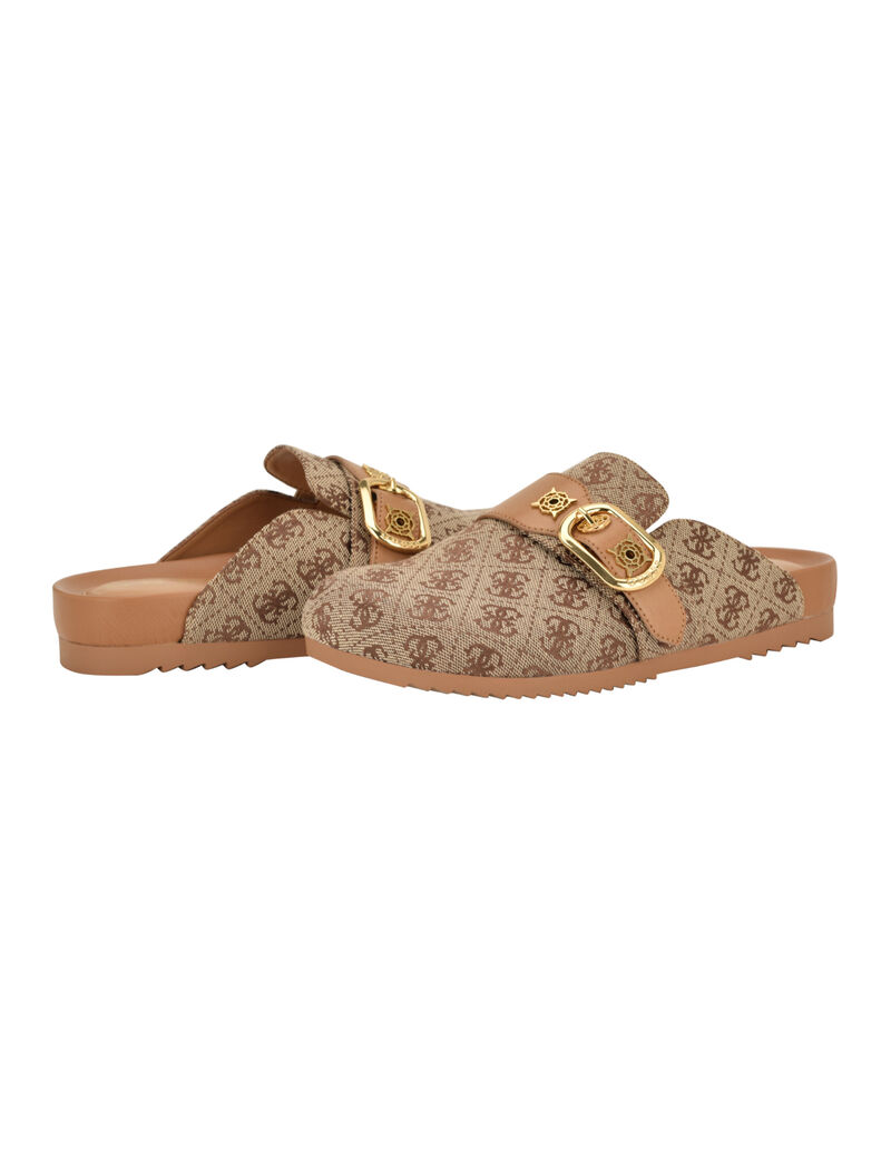 Galavanta Slip On Clog Mule with Buckle Detail