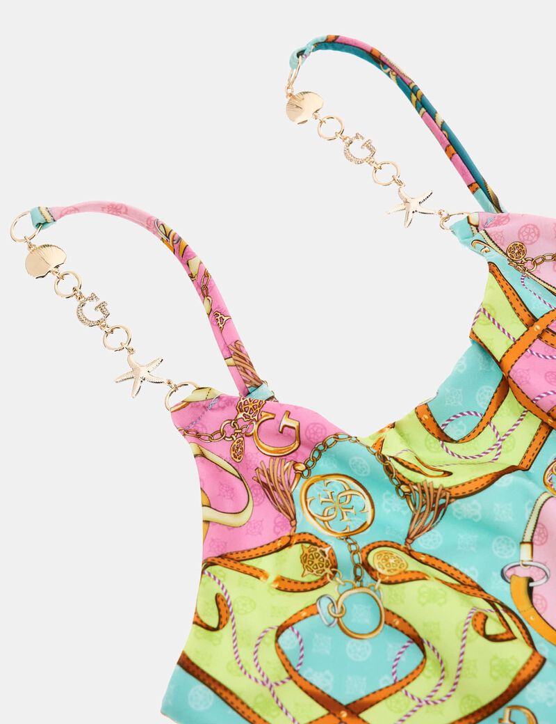 Printed one-piece swimsuit