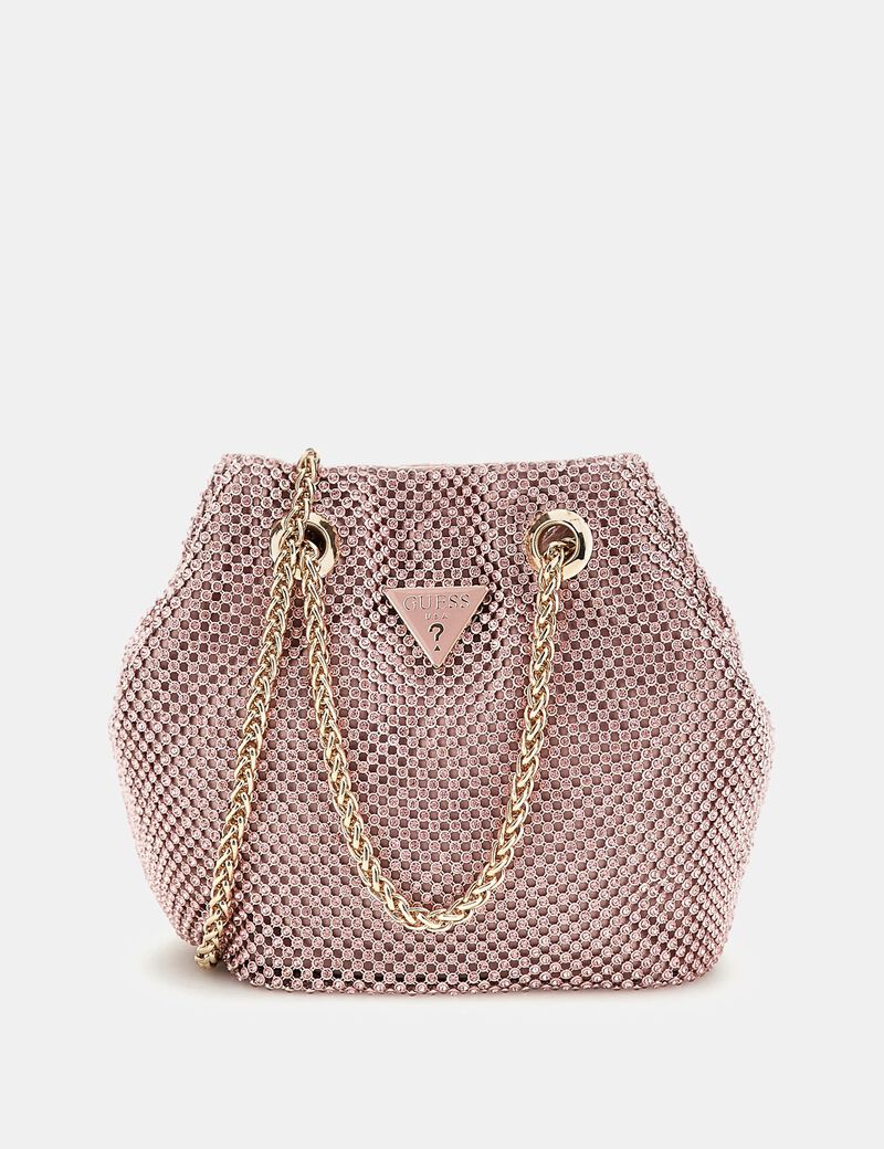 Zalina rhinestone mini bucket bag