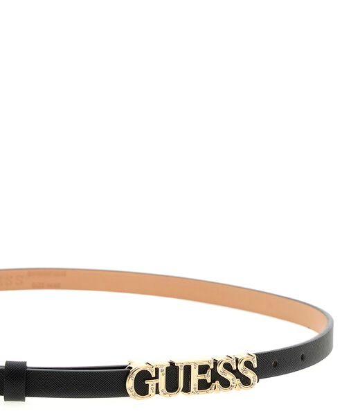 guess logo script belt