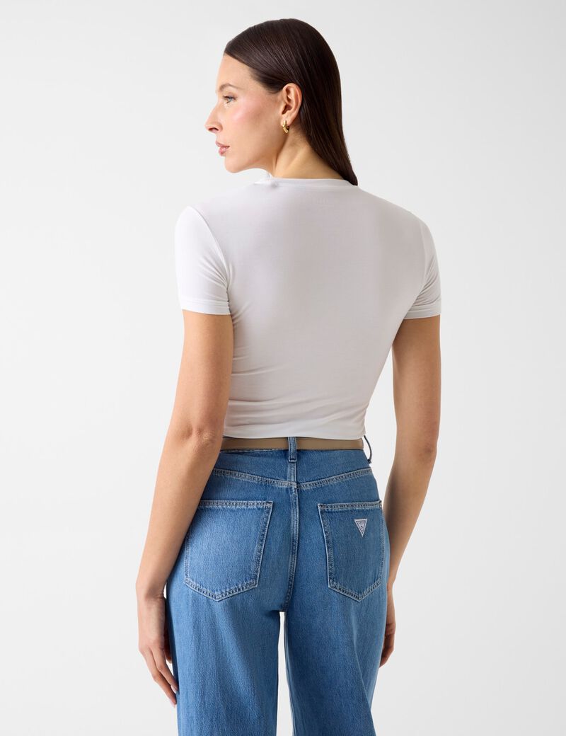 guess rhinestones logo t shirt