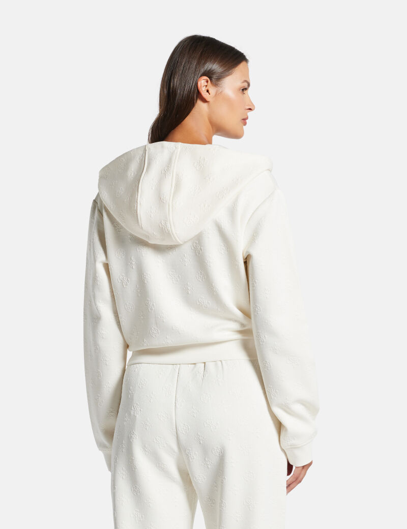 All-over logo full zip hoodie