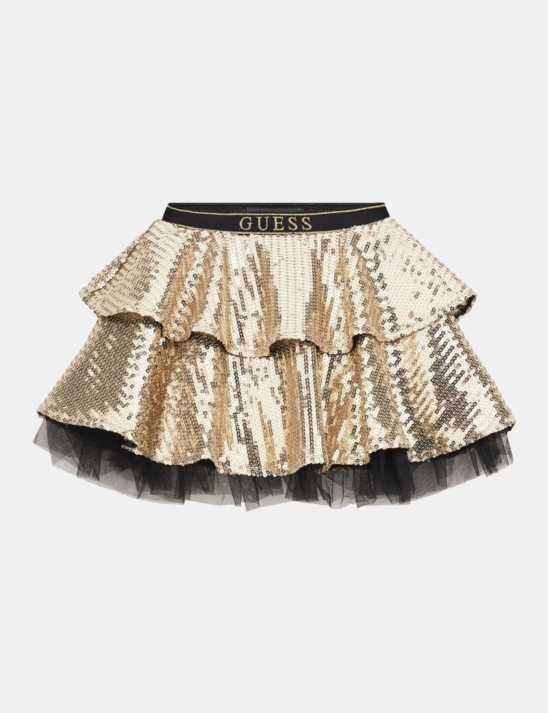 All over sequins mini skirt