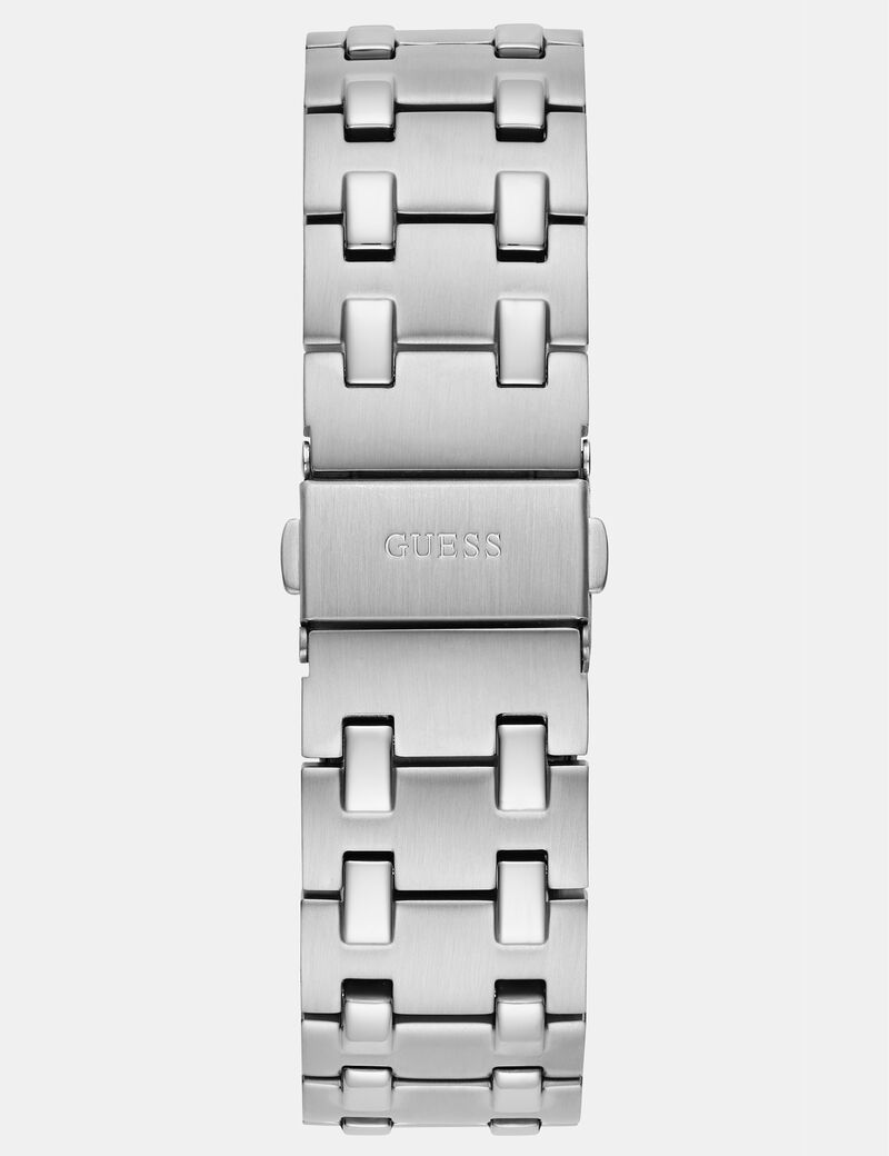 Steel analogue watch