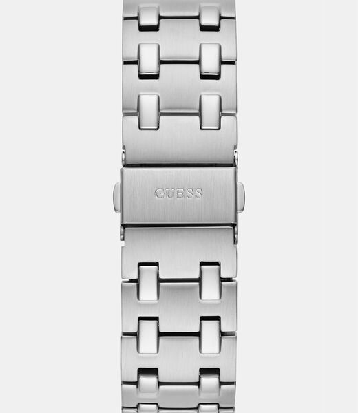 Steel analogue watch