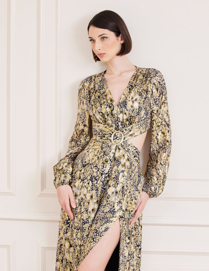 Marciano silk blend long dress