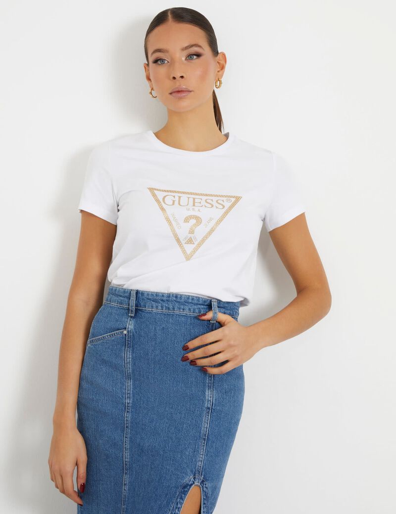 Triangle Logo Stretch T-Shirt