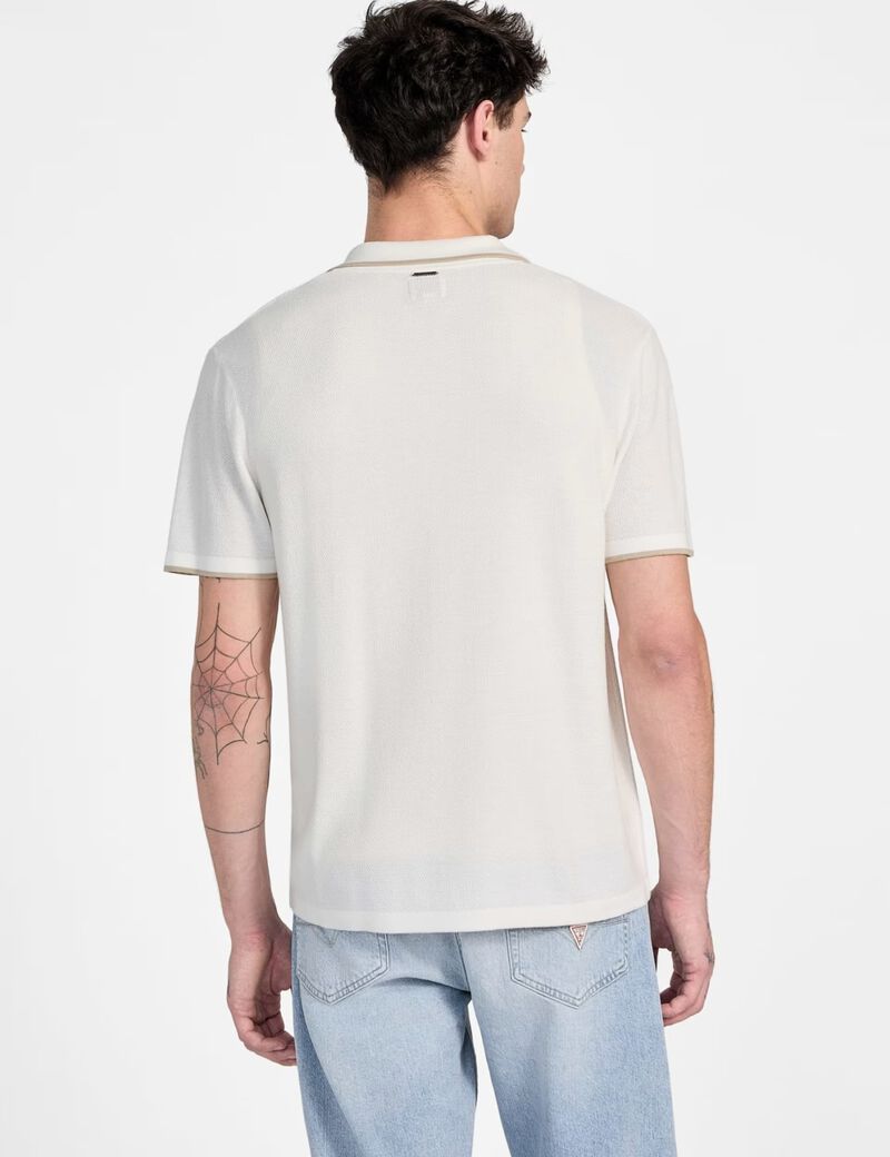 سترة بولو بأزرار أمامية