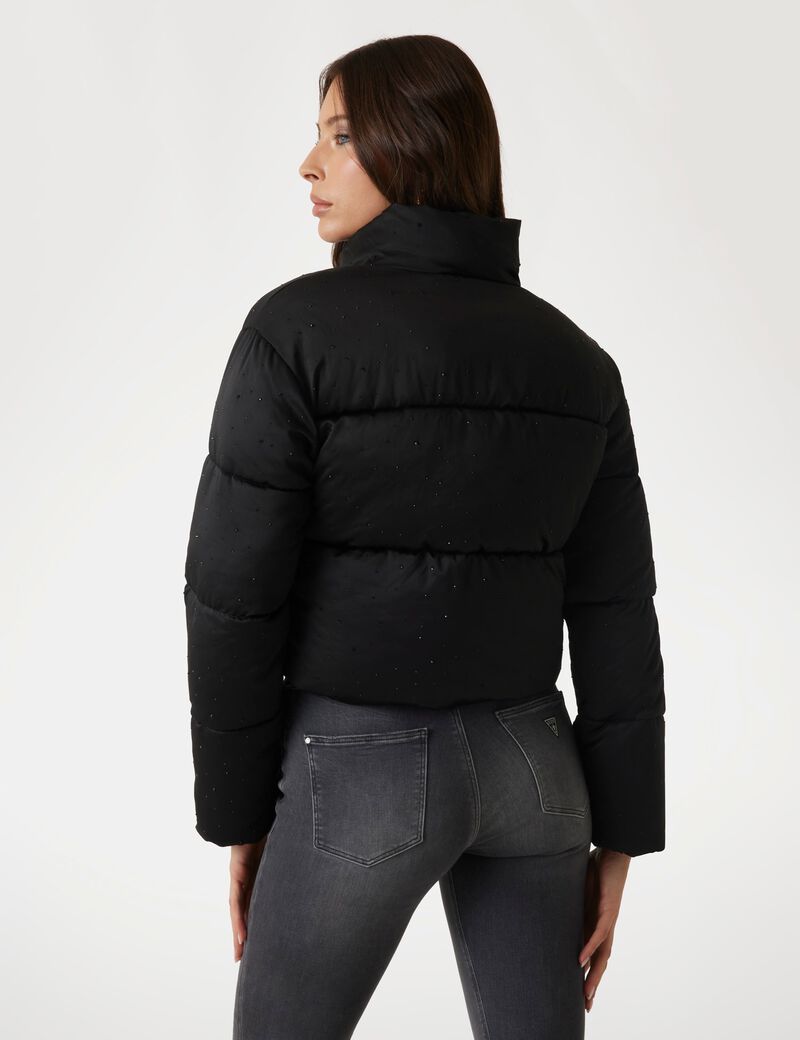 Rhinestone puffer jacket