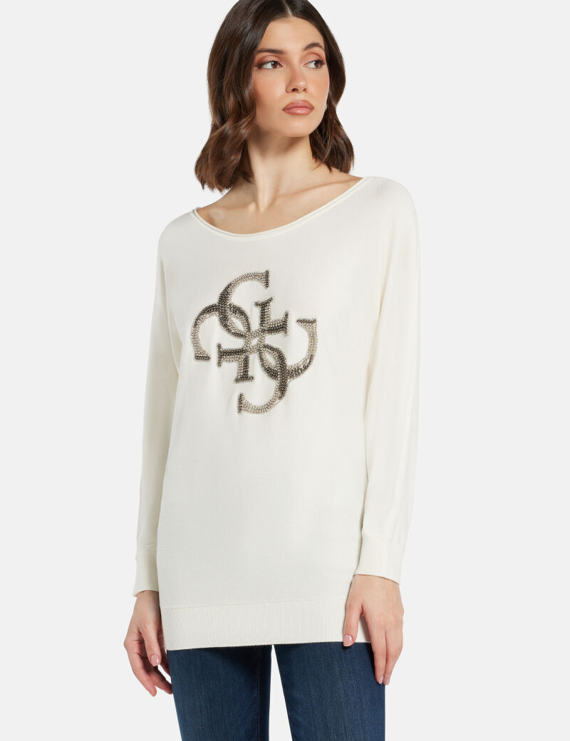 Emerie 4G logo bat sleeve sweater