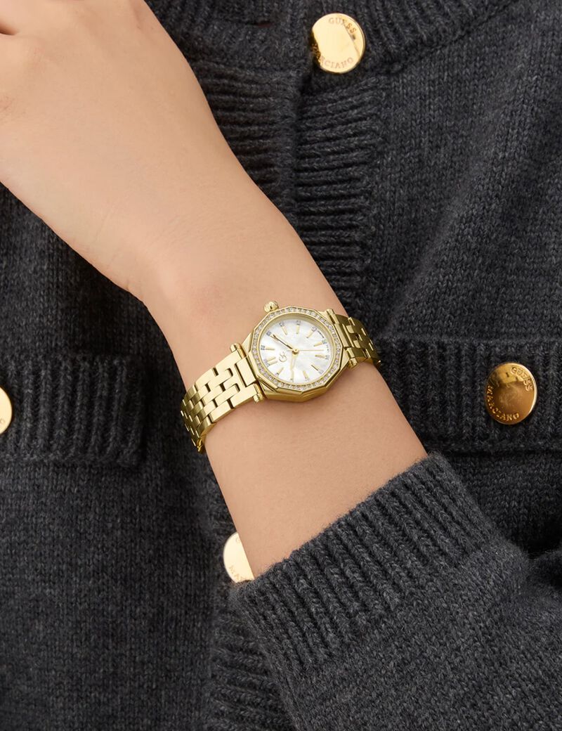 Gc Gleam metal gold tone watch