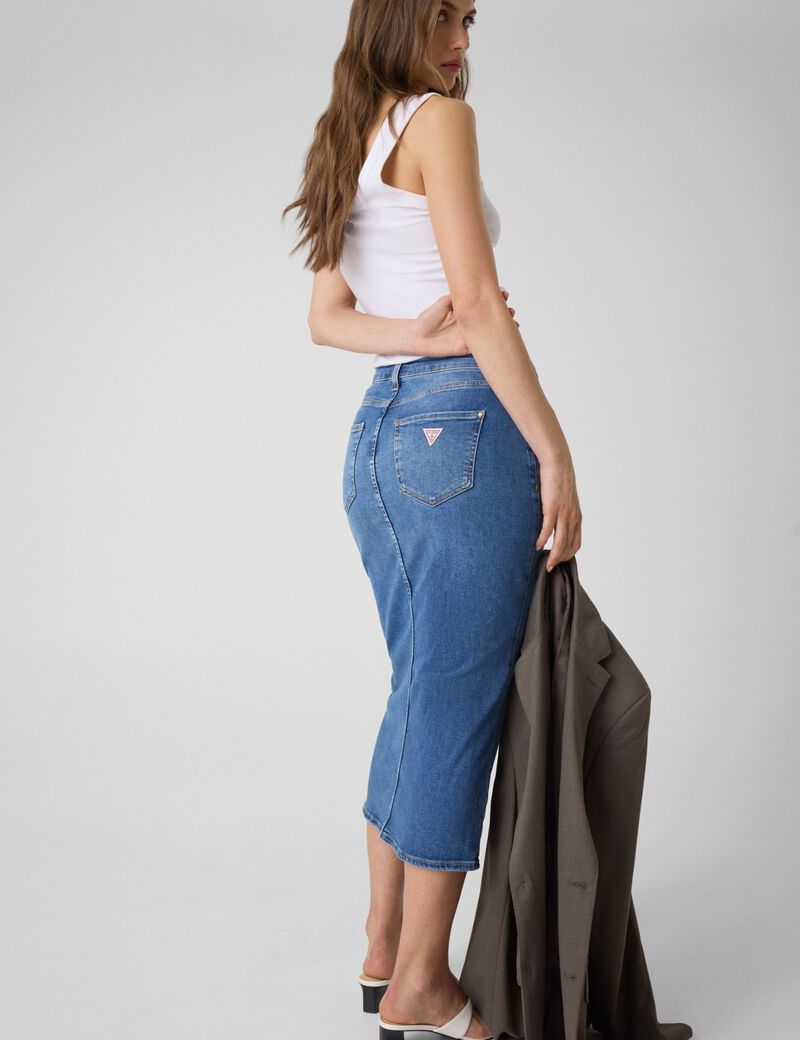 guess mila midi skirt