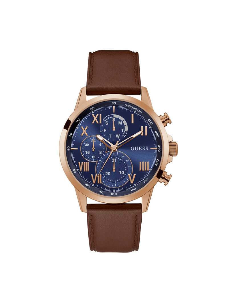 Rose Gold Leather Watch