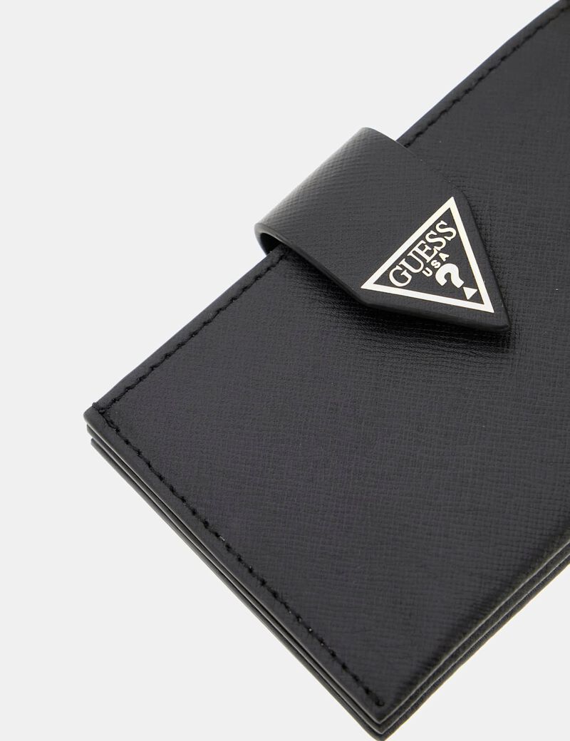 guess miriam genuine leather credit card holder