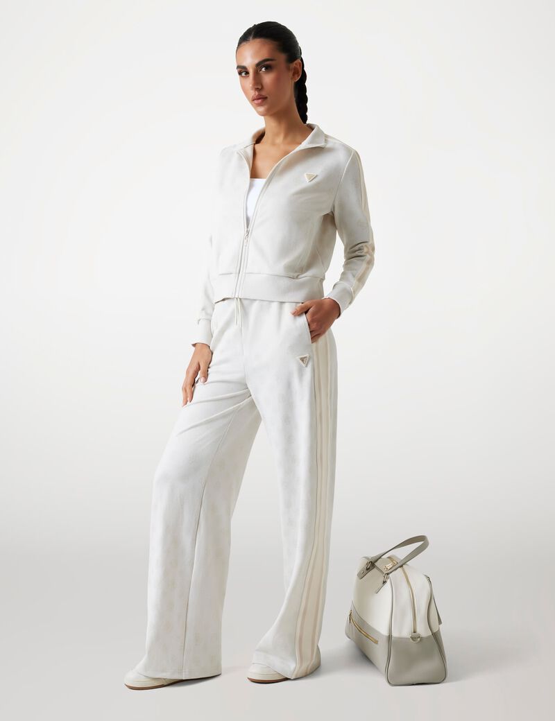 All-over logo full zip sweatshirt