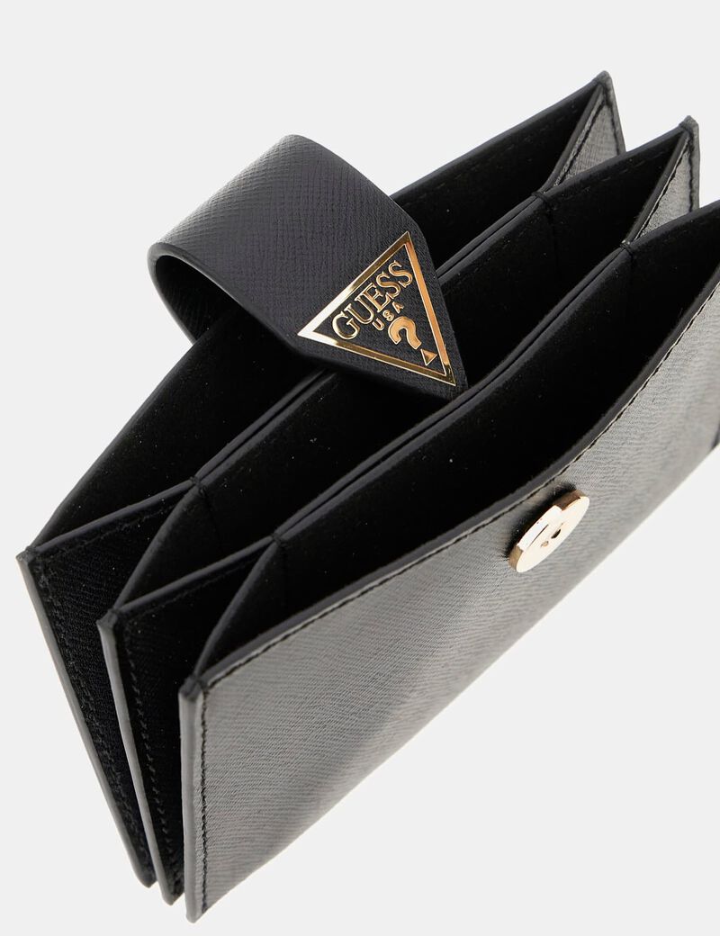 guess miriam genuine leather credit card holder