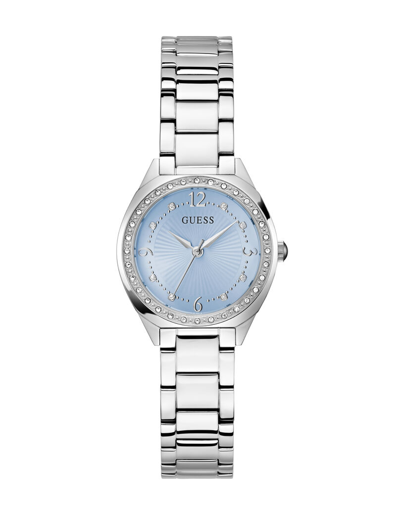 Ladies Silver Tone Round Analog Watch
