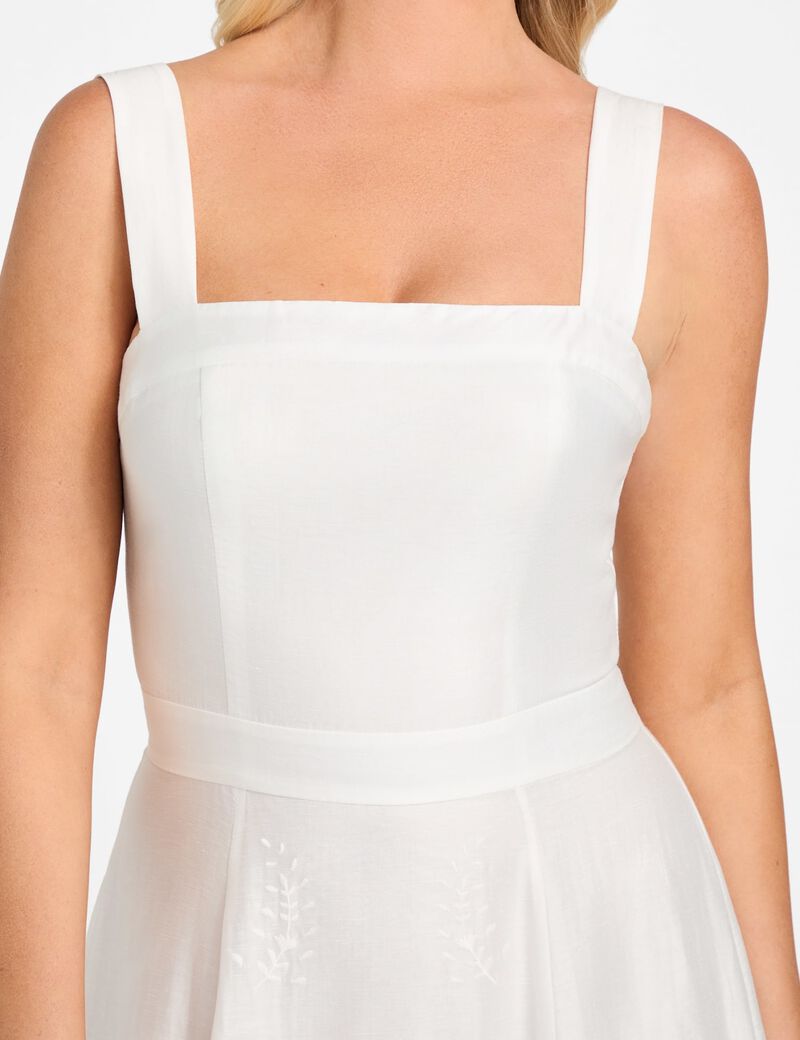 Marciano linen-blend long dress