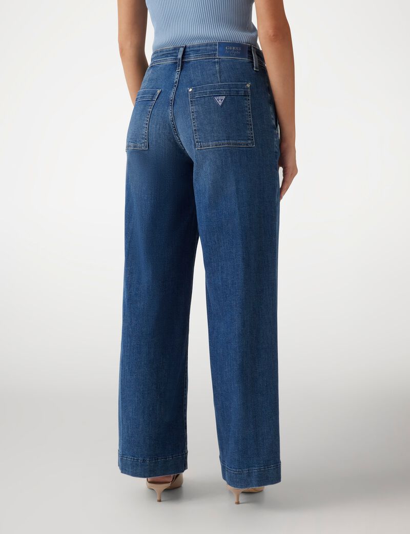 Zoya wide-leg denim pants