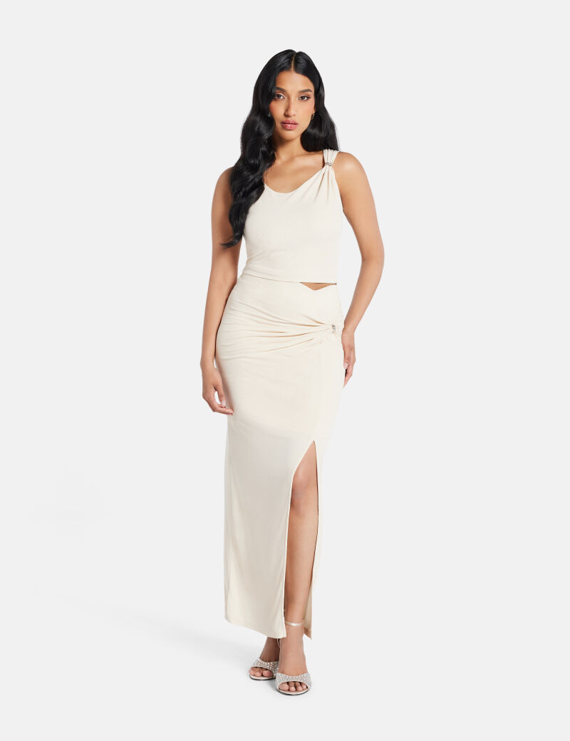 Cropped sleeveless top