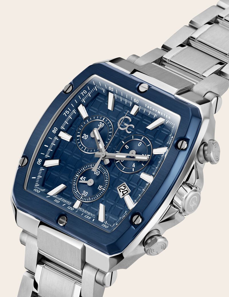 GC steel chronograph watch