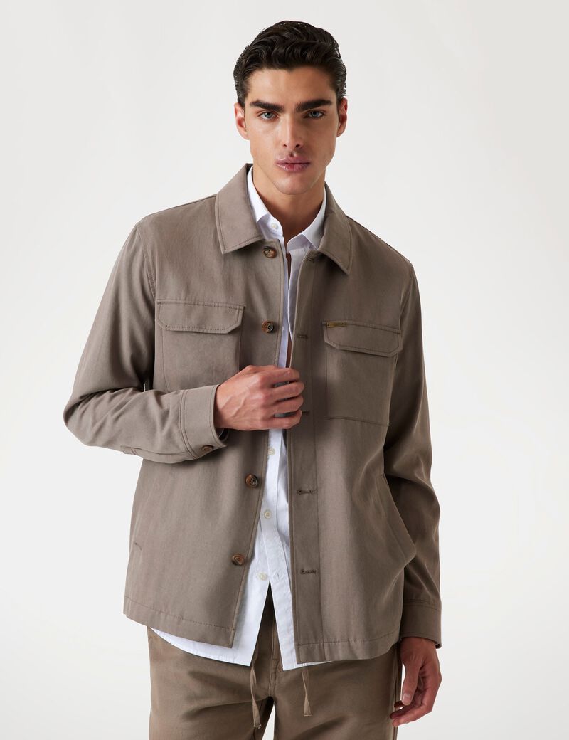 Lyocell-blend shacket