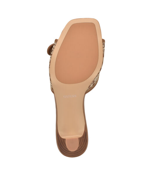 guess dista mid heel open toe with buckle sandals
