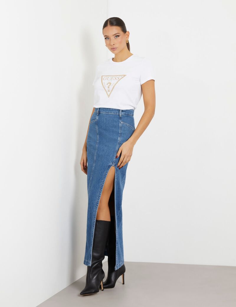 Triangle Logo Stretch T-Shirt