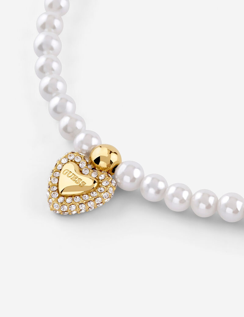 Pave heart bracelet