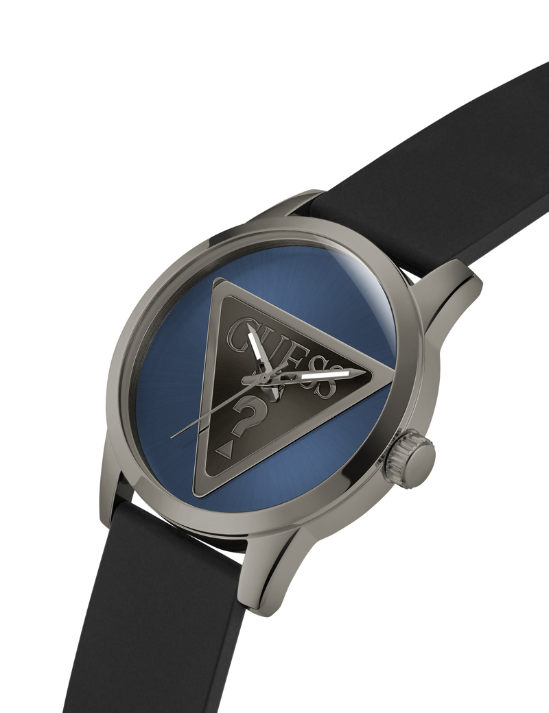 Mens Black Gunmetal Analog Watch