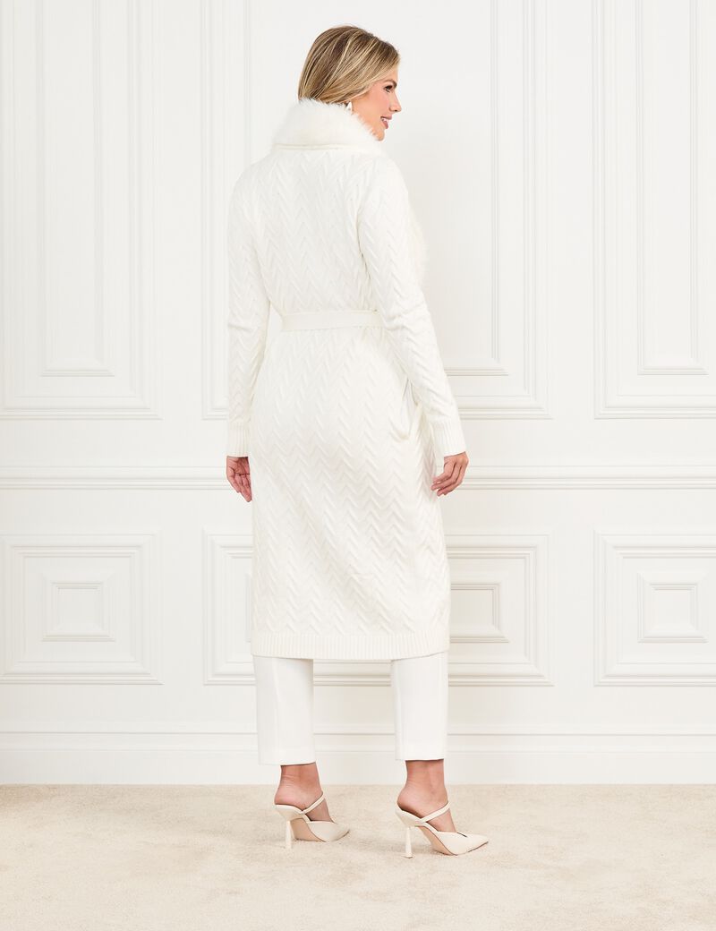 Marciano faux fur long cardigan