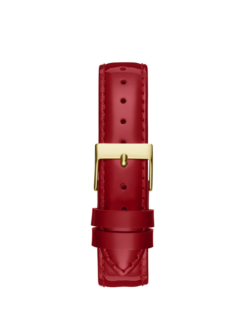 Red Crystal Analog Watch