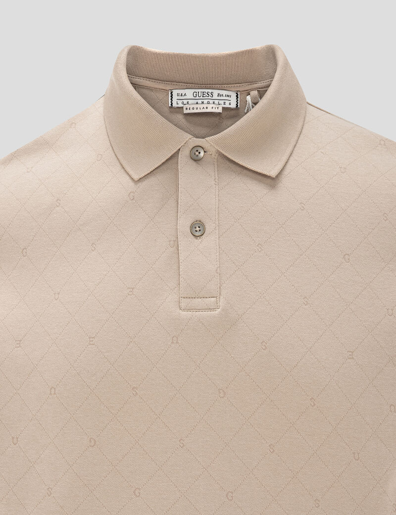 Jacquard allover polo tshirt