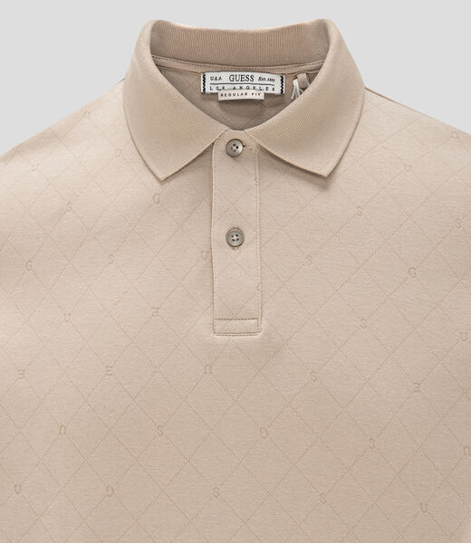Jacquard allover polo tshirt