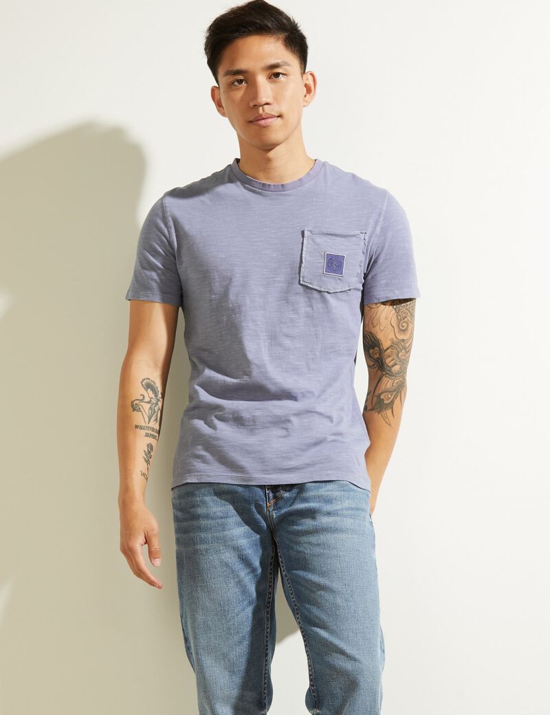 Guess Stamp Slub Crew Neck Short Sleeve Tee