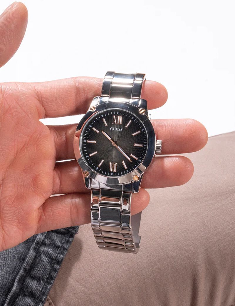 Mens Silver Tone Analog Watch