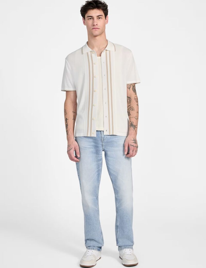 سترة بولو بأزرار أمامية