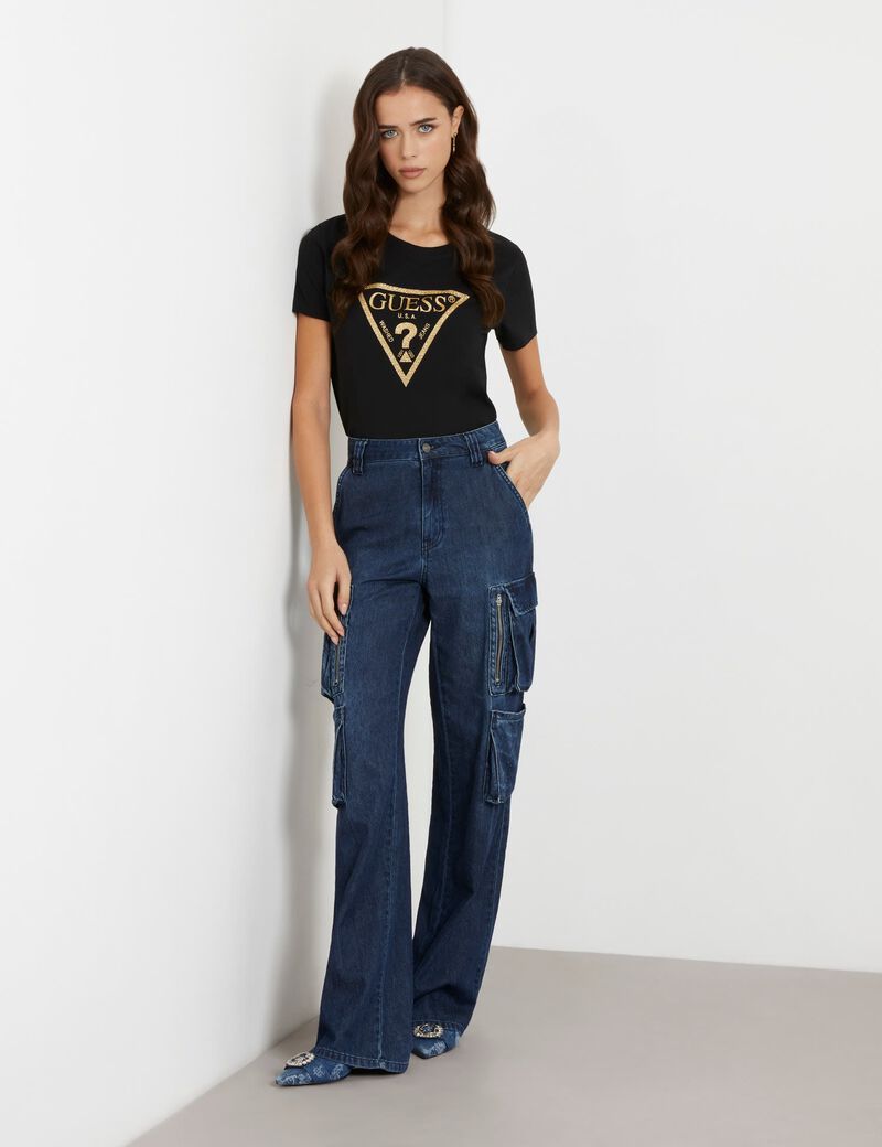Triangle Logo Stretch T-Shirt