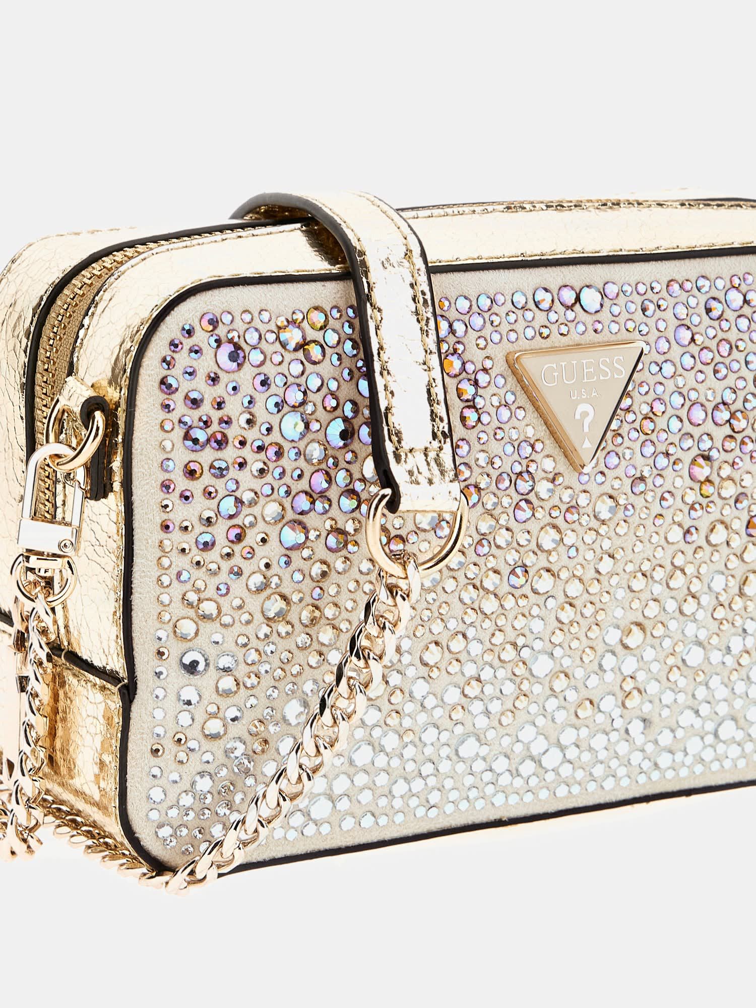 Shop GUESS Online Lua rhinestone crossbody bag