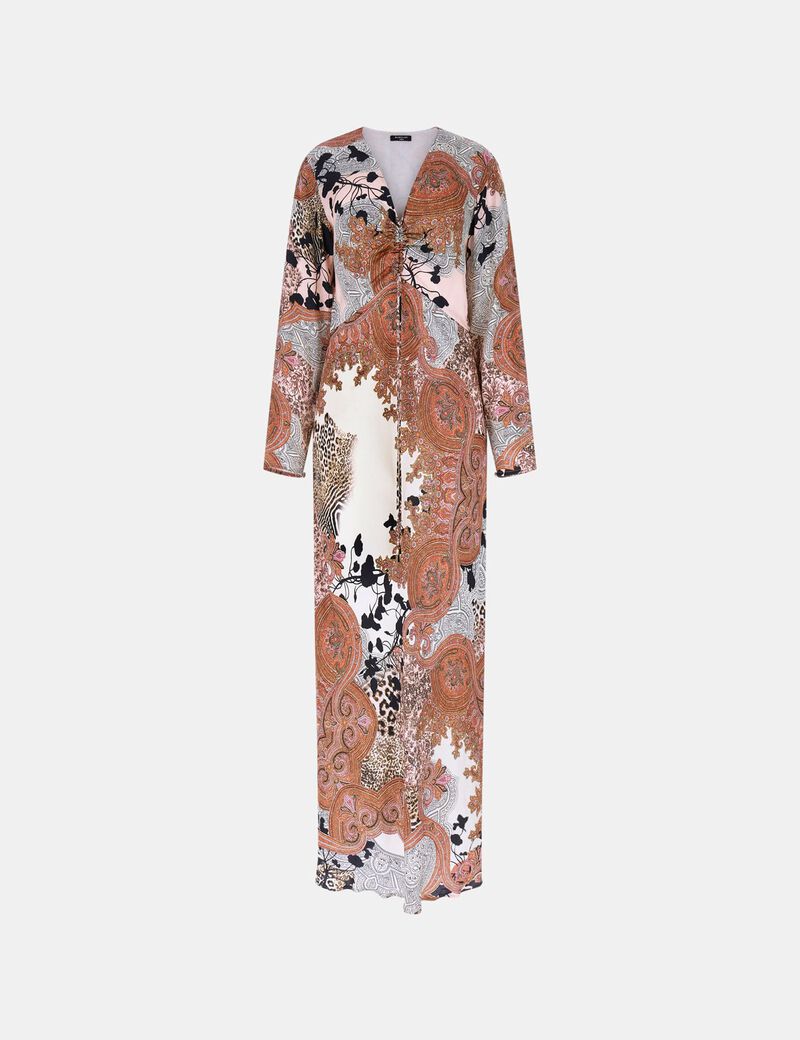 guess marciano print long dress