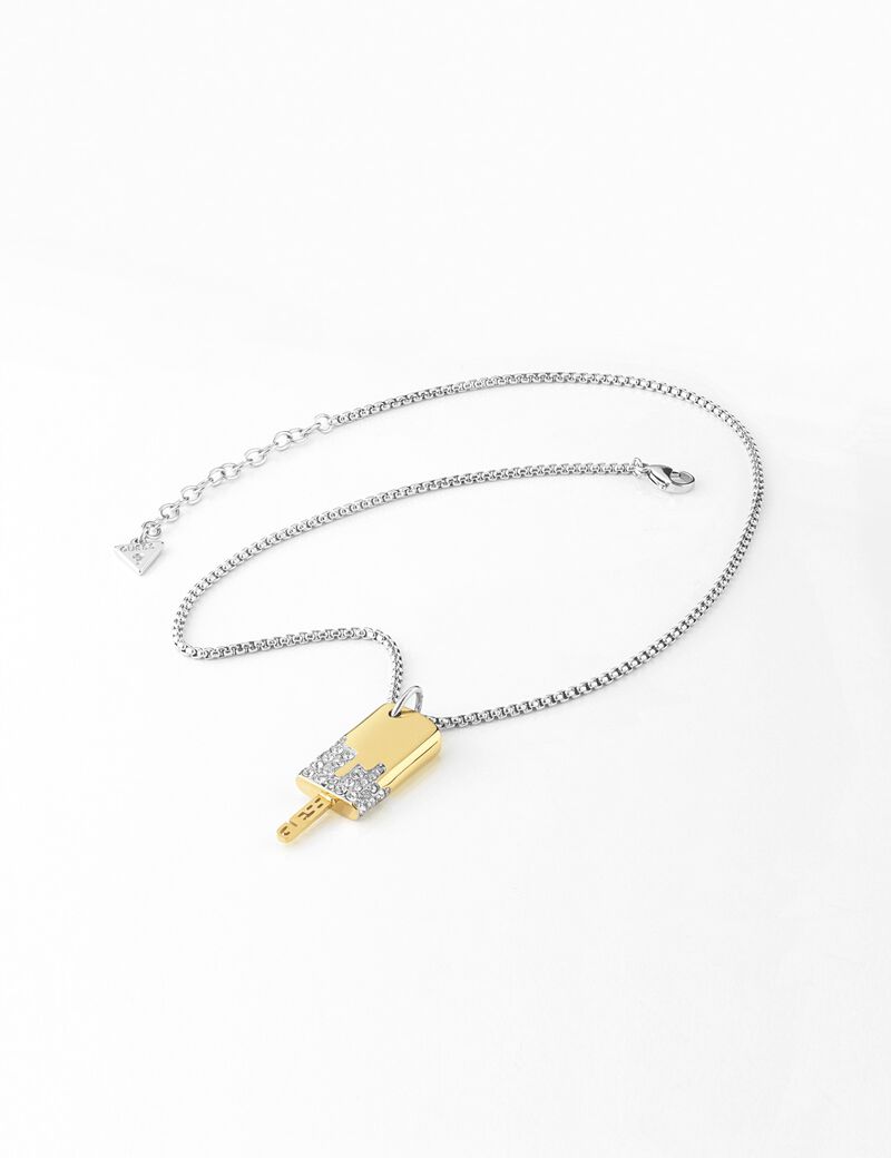 Gold And Silver Ice Cream Charm Necklace