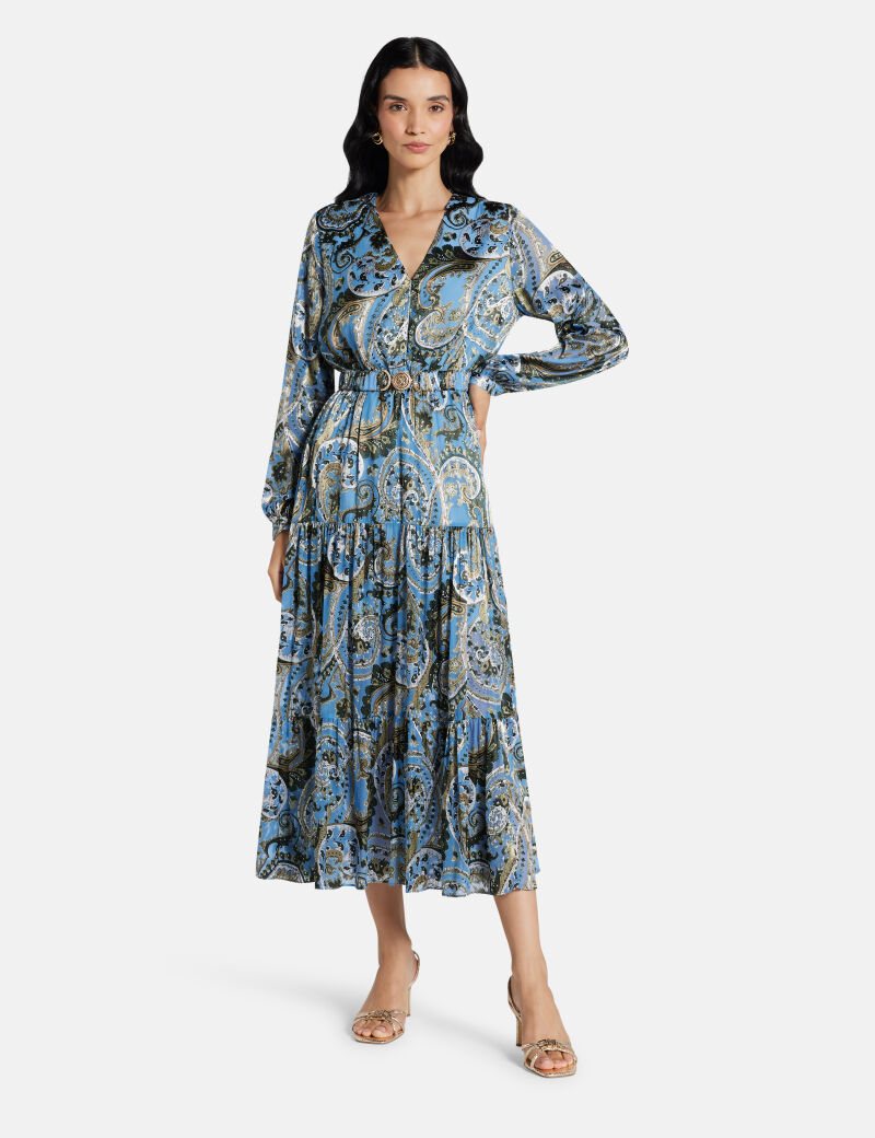 CLARISSE BELTED LONG DRESS