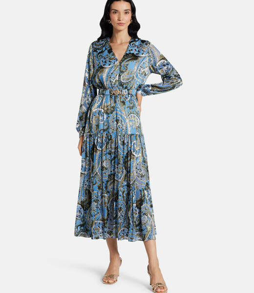 CLARISSE BELTED LONG DRESS CLARISSE BELTED LONG DRESS