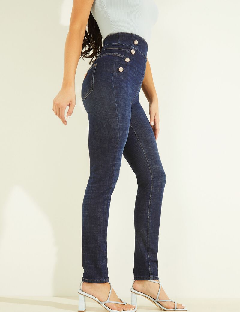 Exposed Buttons Denim Pant